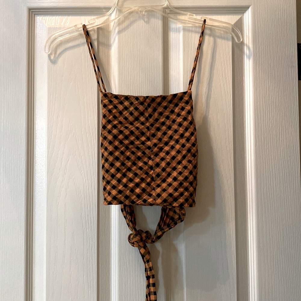 Zara cropped halter w/ tie back - size S